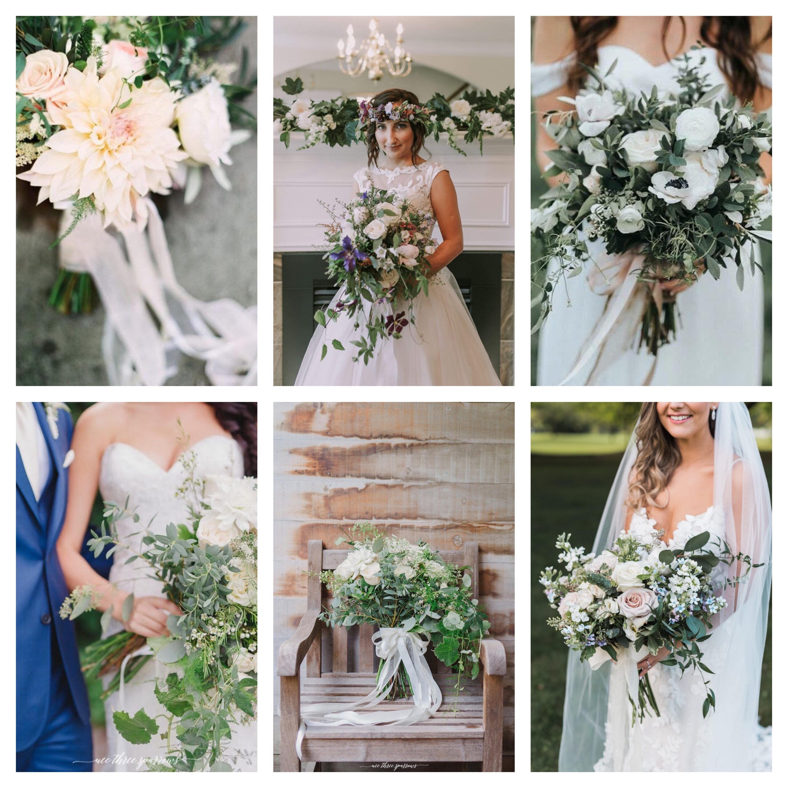 variety of beautiful bouquets